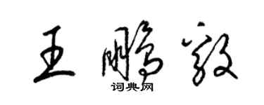梁锦英王鹏毅草书个性签名怎么写