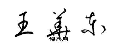 梁锦英王华东草书个性签名怎么写
