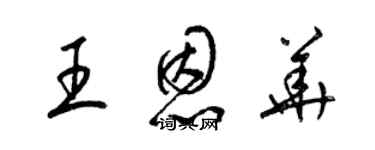 梁锦英王恩华草书个性签名怎么写
