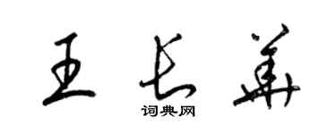 梁锦英王长华草书个性签名怎么写