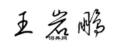 梁锦英王岩鹏草书个性签名怎么写