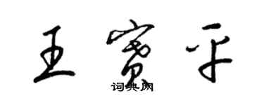 梁锦英王赛平草书个性签名怎么写