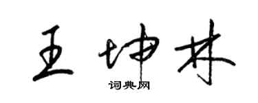梁锦英王坤林草书个性签名怎么写