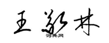 梁锦英王敬林草书个性签名怎么写