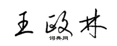 梁锦英王政林草书个性签名怎么写