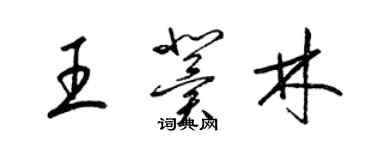 梁锦英王冀林草书个性签名怎么写