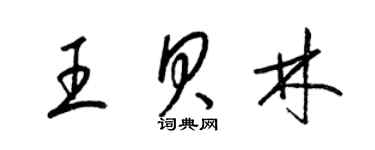 梁锦英王贝林草书个性签名怎么写