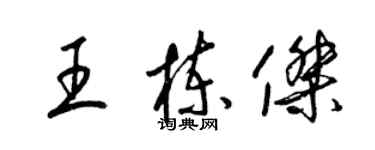 梁锦英王栋杰草书个性签名怎么写