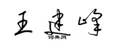 梁锦英王建峰草书个性签名怎么写