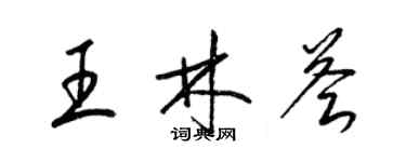 梁锦英王林荟草书个性签名怎么写