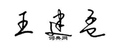 梁锦英王建孟草书个性签名怎么写