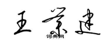 梁锦英王业建草书个性签名怎么写