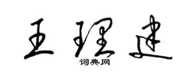 梁锦英王理建草书个性签名怎么写