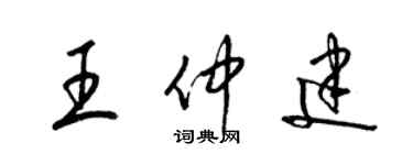梁锦英王仲建草书个性签名怎么写