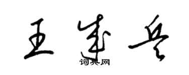 梁锦英王成兵草书个性签名怎么写