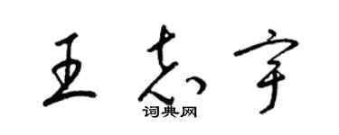 梁锦英王志宇草书个性签名怎么写