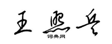 梁锦英王照兵草书个性签名怎么写
