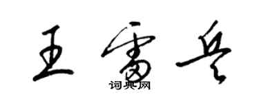 梁锦英王雷兵草书个性签名怎么写