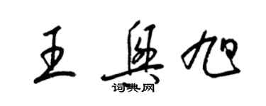 梁锦英王兴旭草书个性签名怎么写