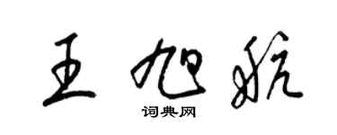 梁锦英王旭航草书个性签名怎么写