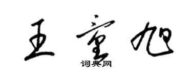 梁锦英王童旭草书个性签名怎么写
