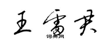 梁锦英王雷君草书个性签名怎么写