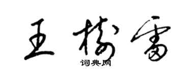梁锦英王树雷草书个性签名怎么写