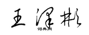 梁锦英王泽彬草书个性签名怎么写