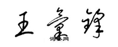 梁锦英王汇锋草书个性签名怎么写