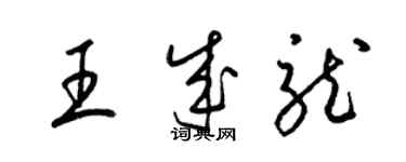 梁锦英王成龙草书个性签名怎么写