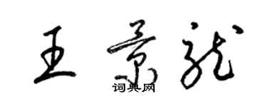 梁锦英王景龙草书个性签名怎么写