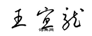 梁锦英王宜龙草书个性签名怎么写