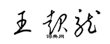 梁锦英王起龙草书个性签名怎么写