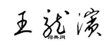 梁锦英王龙滨草书个性签名怎么写