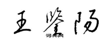 梁锦英王鉴阳草书个性签名怎么写