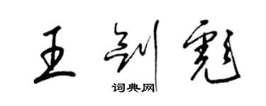 梁锦英王剑彪草书个性签名怎么写