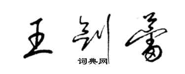 梁锦英王剑蕾草书个性签名怎么写