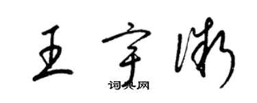 梁锦英王宇微草书个性签名怎么写