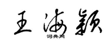 梁锦英王海颖草书个性签名怎么写