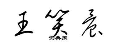 梁锦英王笑晨草书个性签名怎么写