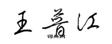 梁锦英王普江草书个性签名怎么写