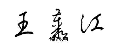 梁锦英王丛江草书个性签名怎么写