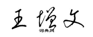 梁锦英王增文草书个性签名怎么写