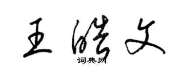梁锦英王皓文草书个性签名怎么写