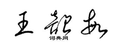 梁锦英王韶敏草书个性签名怎么写