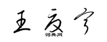 梁锦英王夏宁草书个性签名怎么写