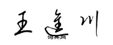 梁锦英王进川草书个性签名怎么写