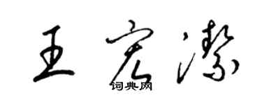 梁锦英王宏洁草书个性签名怎么写