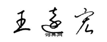 梁锦英王远宏草书个性签名怎么写