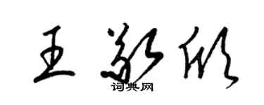 梁锦英王敬欣草书个性签名怎么写
